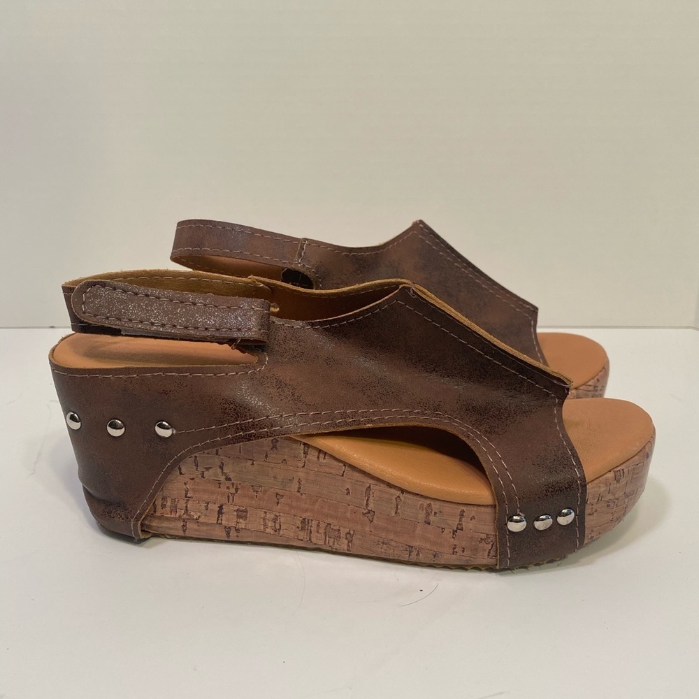Size 5.5 Platform Wedge in brown